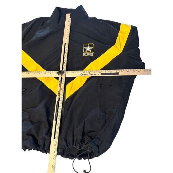 US Army Unisex Black Yellow Physical Fitness Uniform Windbreaker Size Medium - Picture 3 of 4